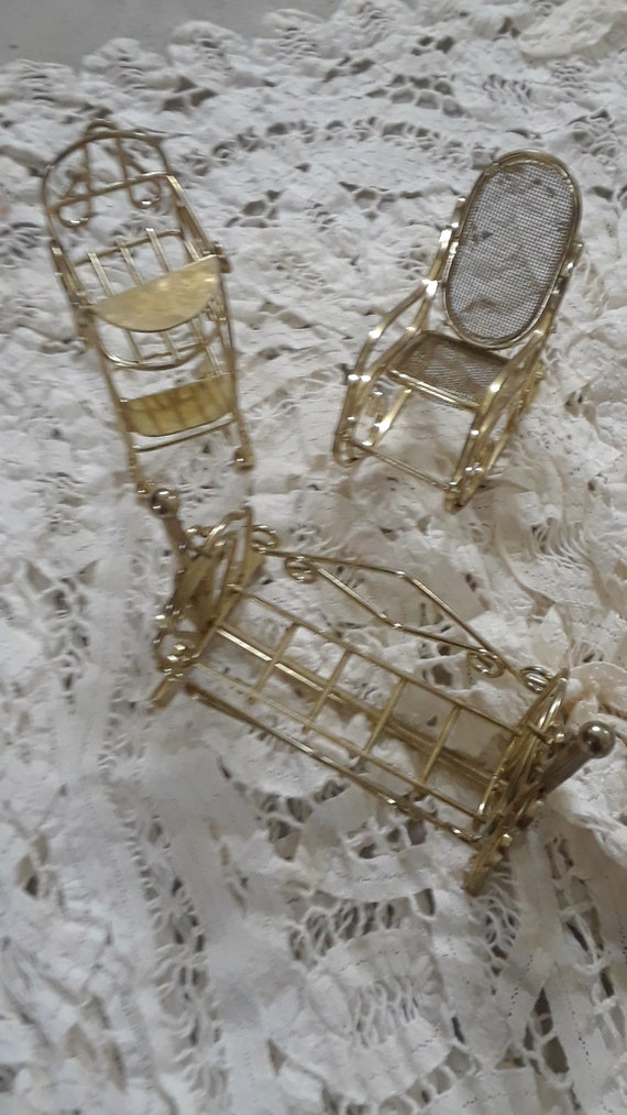 brass dollhouse furniture