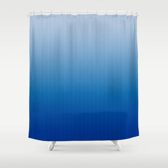 Shower Curtain Blue Ombre Light To, Blue Ombre Shower Curtain