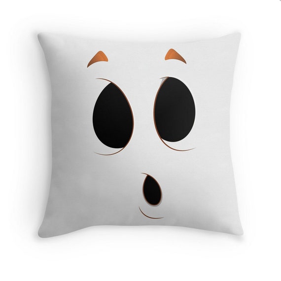 Halloween Ghost Face Pillow Cover White Fleece Ghost Halloween Pillow Cover