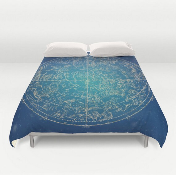 Zodiac Duvet Constellation Duvet Zodiac Bedding Stars Duvet Etsy