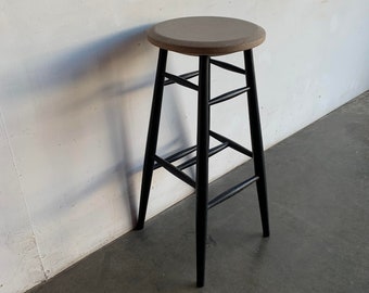 1990s Vintage Wood & Cork Bar Stool by Hem