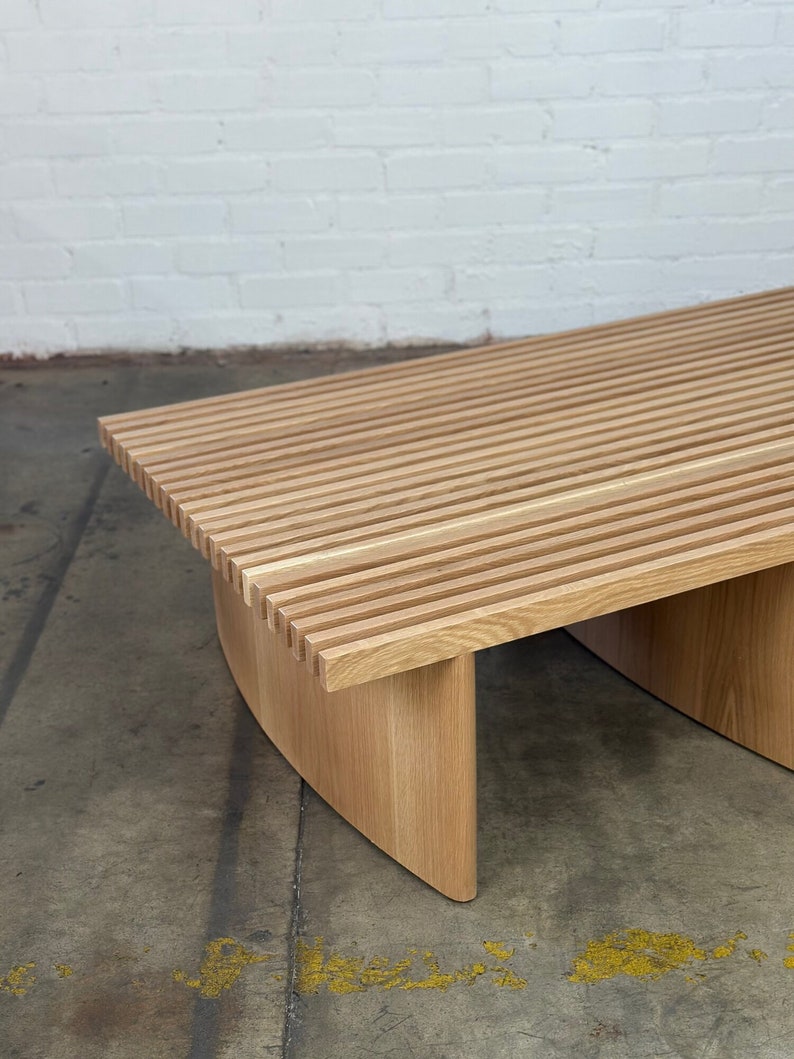 Triple slat bench oval leg edition image 3