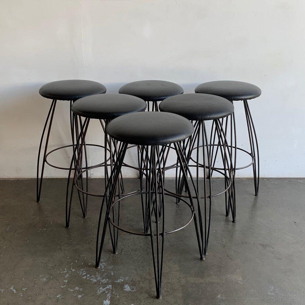 1960s Vintage Atomic Iron Bar Stool Etsy