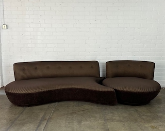 Kagan style Vintage Sofa and swivel chair