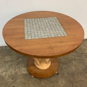 Monte Carlo Pedestal table with inlay by Lane On Sale image 2