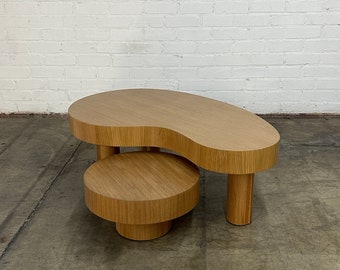 Made to Order- XL version two tiered kidney coffee table set