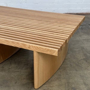 Triple slat bench oval leg edition image 4