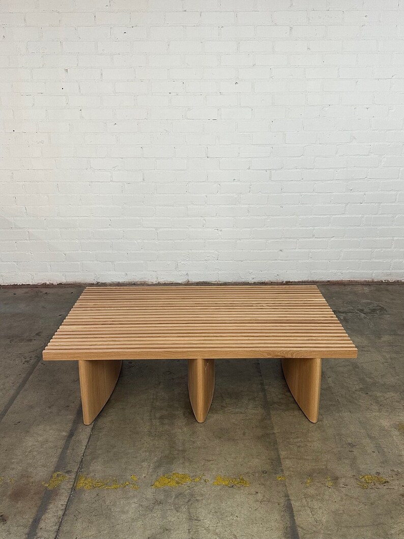 Triple slat bench oval leg edition image 8