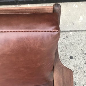 Custom Z Loveseat in Merlot Leather image 7