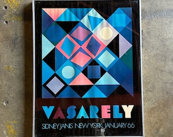 Cartel de la exposición Sidney Janis para Victor Vasarely
