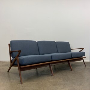 Three seater walnut Z sofa - regular depth