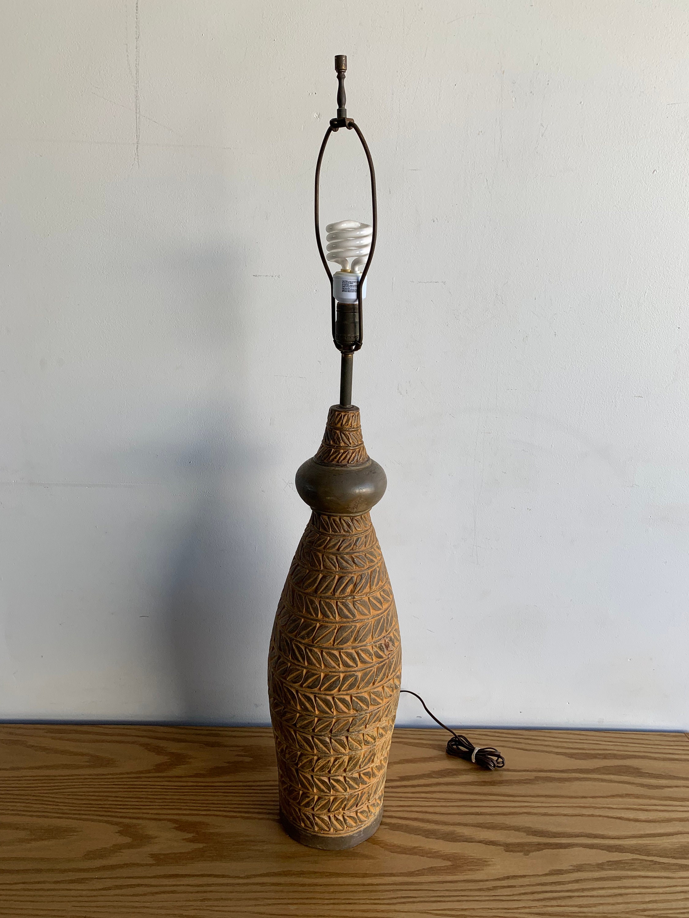 Mid Century Modern Ceramic Tall Table Lamp - Etsy