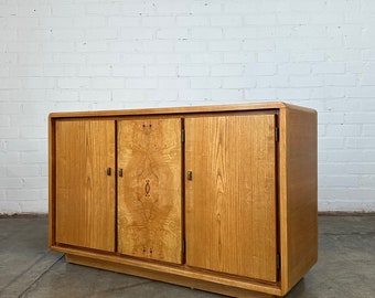 Burl Wood and oak compact credenza - On Sale