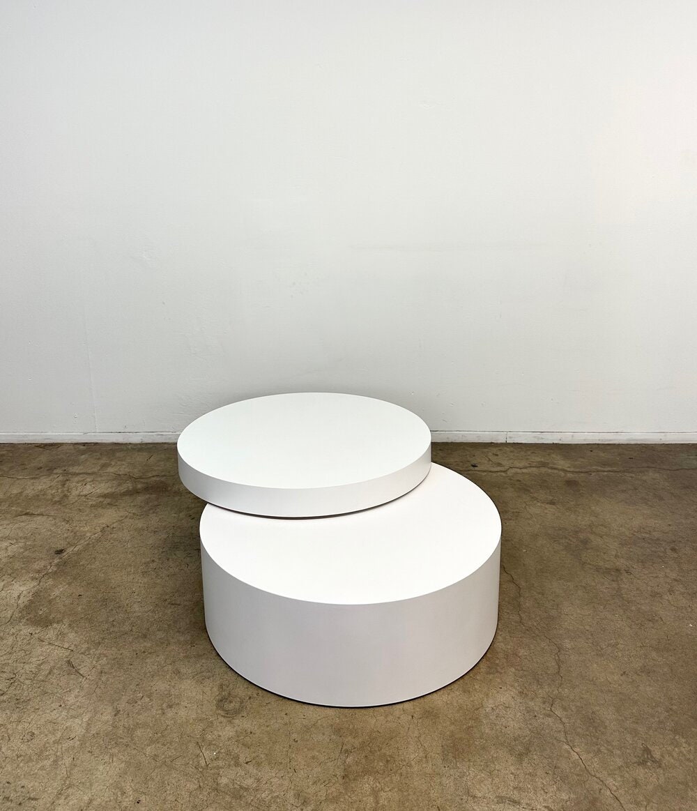 Post Modern Rotating Coffee Table in White Etsy UK