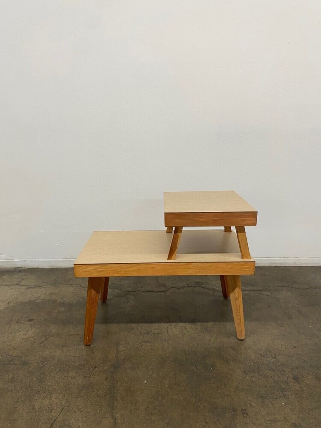 Mid Century Modern Two Tier Side Table Etsy