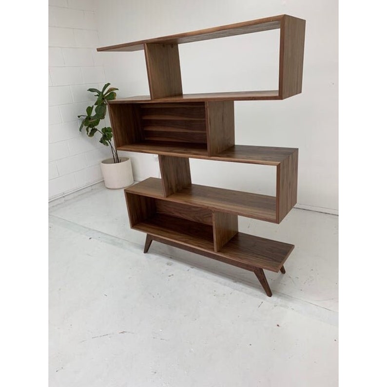 Contemporary Staggered Wall Bookcase image 1