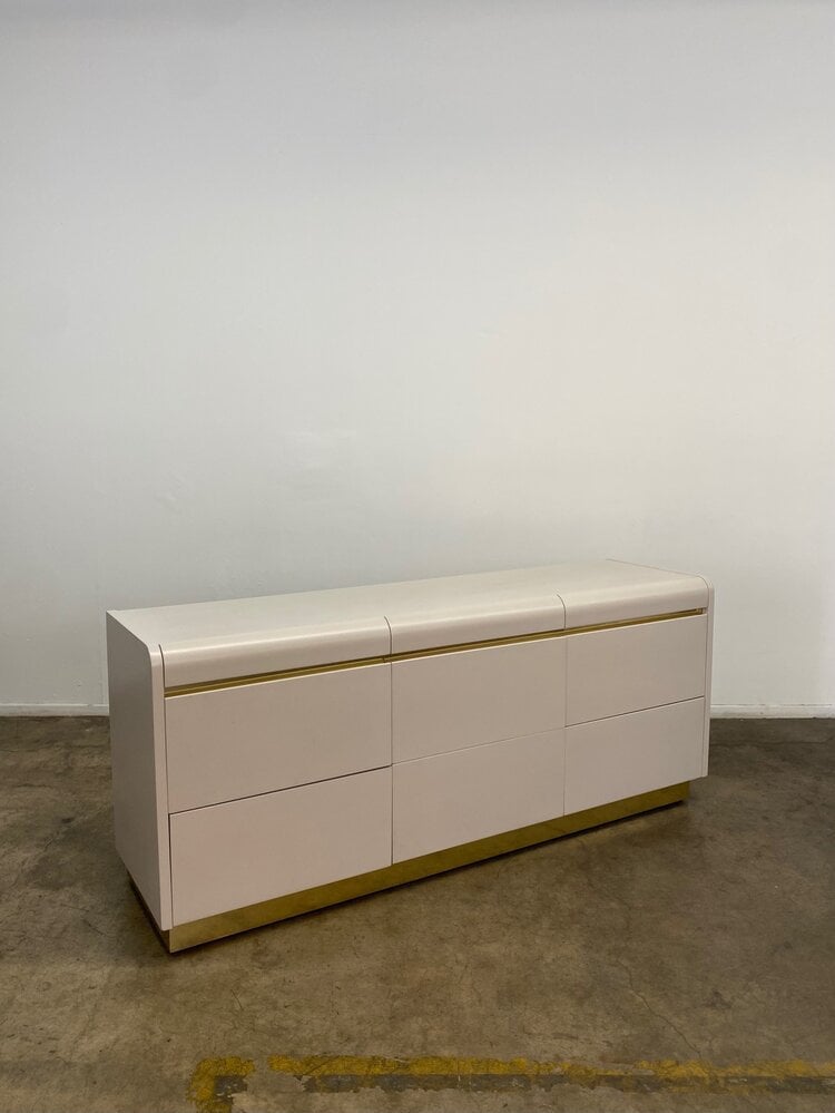 white lacquer dresser cb2