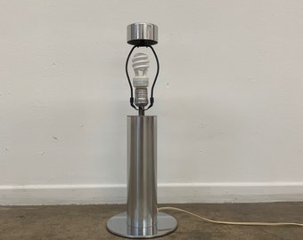 Chrome Cylinder Table Lamp