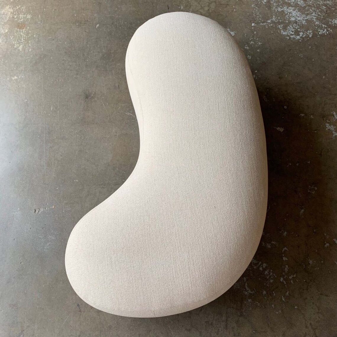 Kidney Ottoman With Oak Legs Etsy