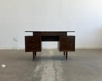 Mid-Century Modern Executive Desk – Walnut