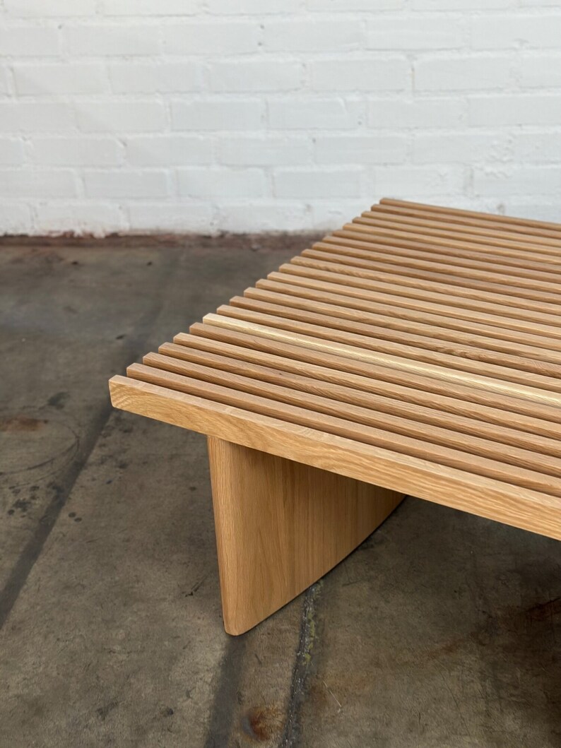 Triple slat bench oval leg edition image 2