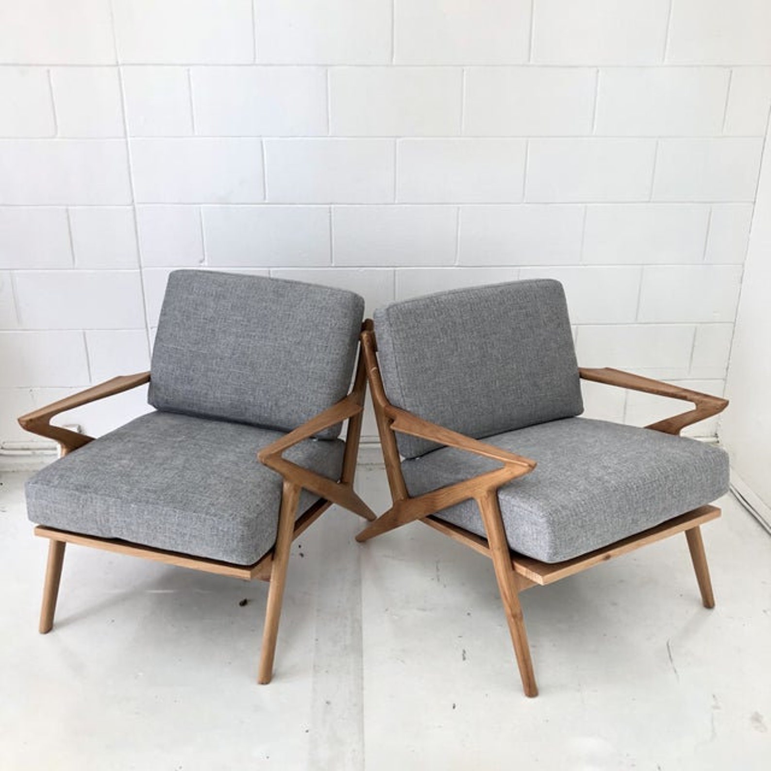 Mid Century Modern Z Chair Etsy