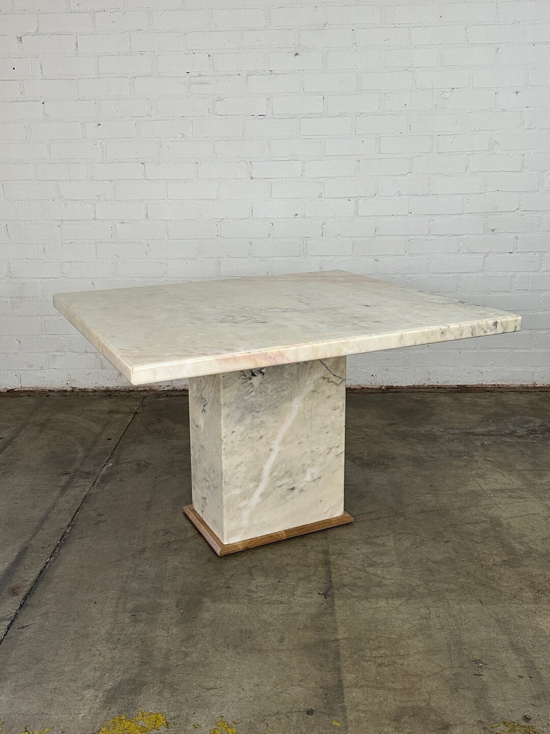 Vintage Pedestal Marble Dining Table - Etsy