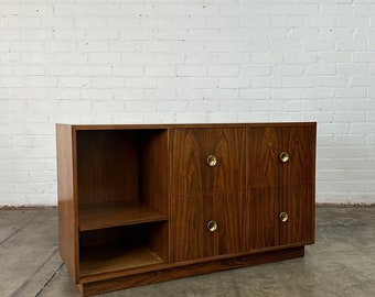 Walnut combo storage sideboard