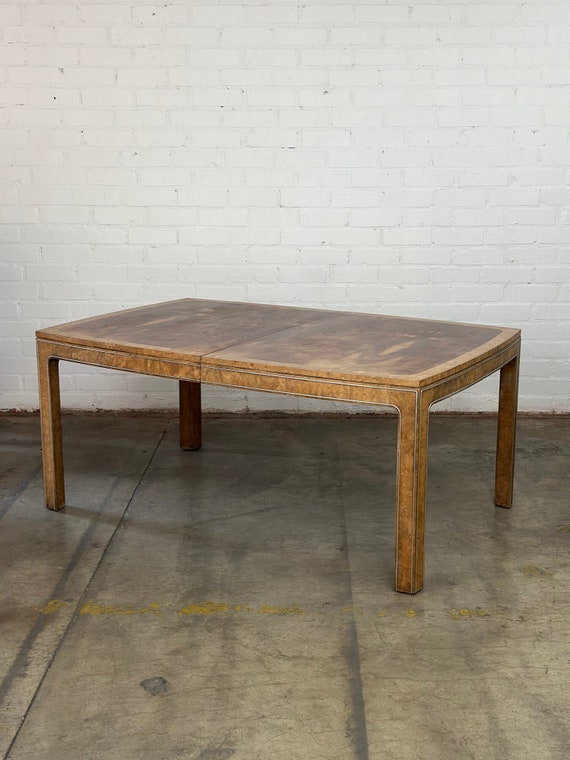 Flamed Walnut and Burl Wood Dining Table on Sale Etsy