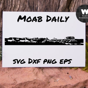 Moab tägliche Clipart | Panoramblick über Professorental | Moab Utah | SVG PNG DXF eps Dateien