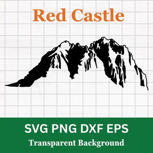 Red Castle svg Utah Uinta Mountain Range clipart PNG EPS and DXF