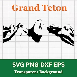 Grand Teton svg | Teton National Park clipart | Wyoming Idaho Mountain silhouette | for personal and commercial use