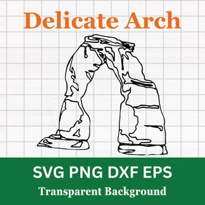 Delicate Arch svg | Arches National Park Moab Utah | arches outline clipart | personal and commercial use