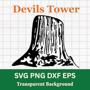 Devil's Tower svg | Wyoming National Monument silhouette | cut file clipart for personal and commercial use