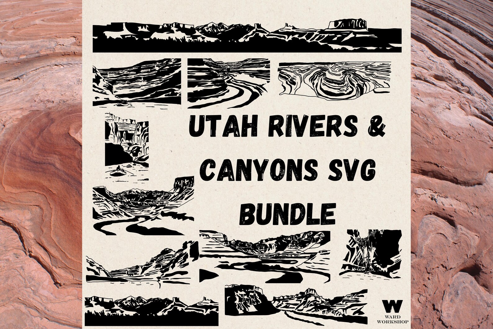 Utah Rivers and Canyons Svg Clip Art Bundle | Personal and Commercial ...