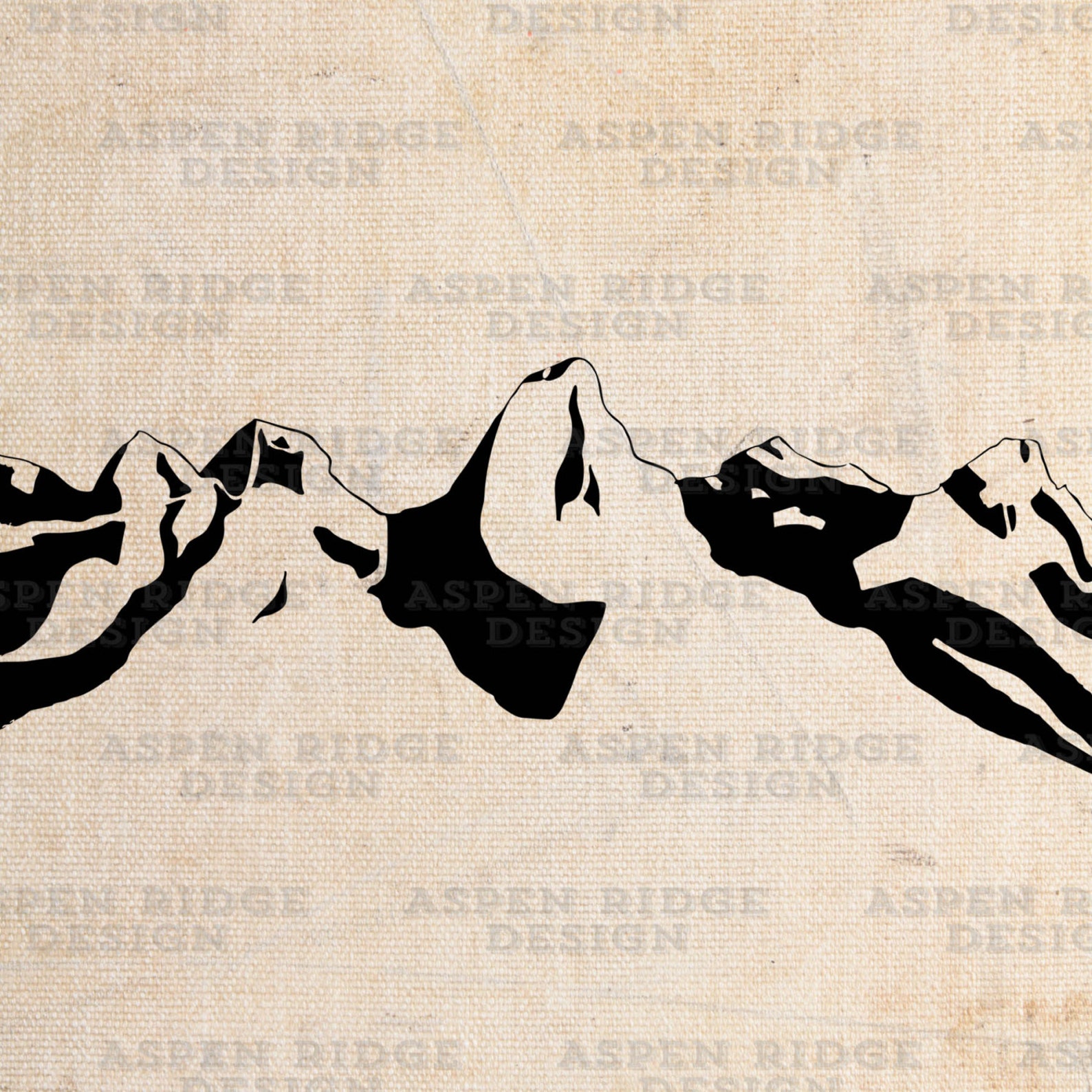 Teton Mountains Graphic Clip Art Wilderness Vector for | Etsy