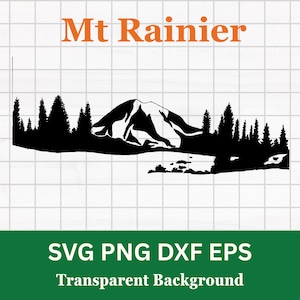 Mt Rainier | Seattle Washington | mountain outline illustration svg | for personal and commercial use