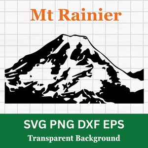 Mount Rainier svg | Rainier National Park | Seattle Washington mountain outline Clip art | cut file clipart for personal and commercial use