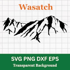 Wasatch Mountain Range svg clip art, Salt Lake City, Park City, Draper, Utah, UT, for personal and commercial use, SLC
