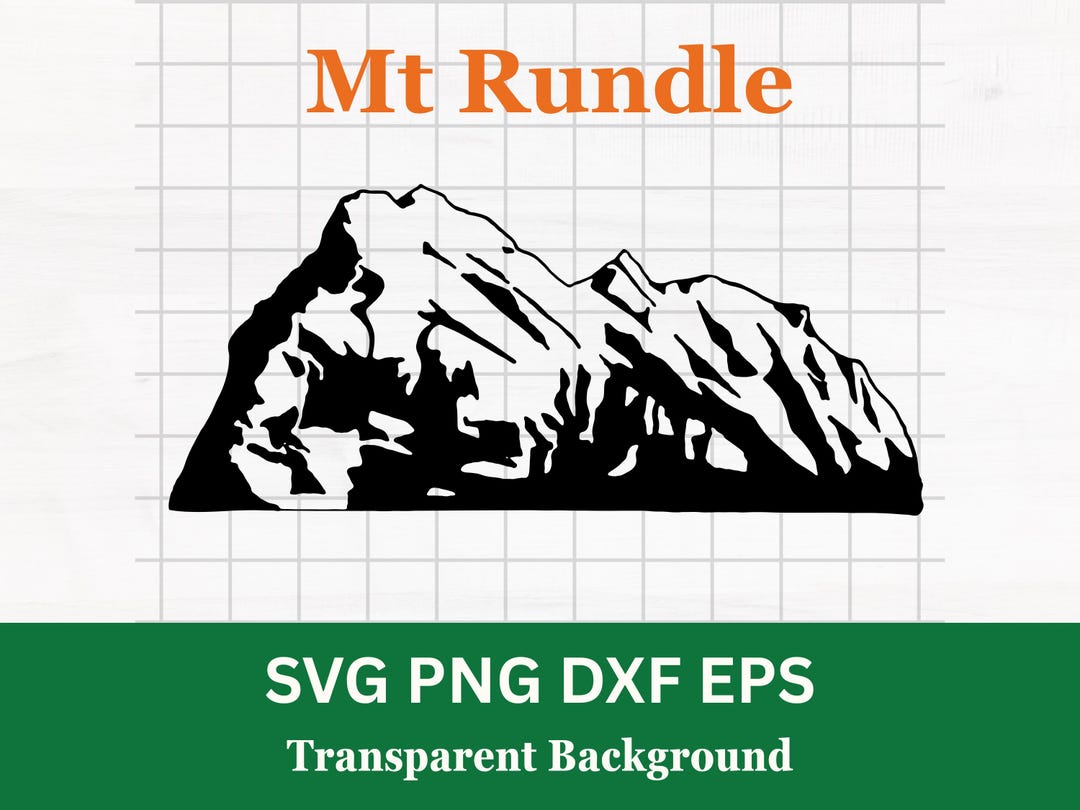Mount Rundle Banff Canada Svg | Banff National Park Mountain Outline ...