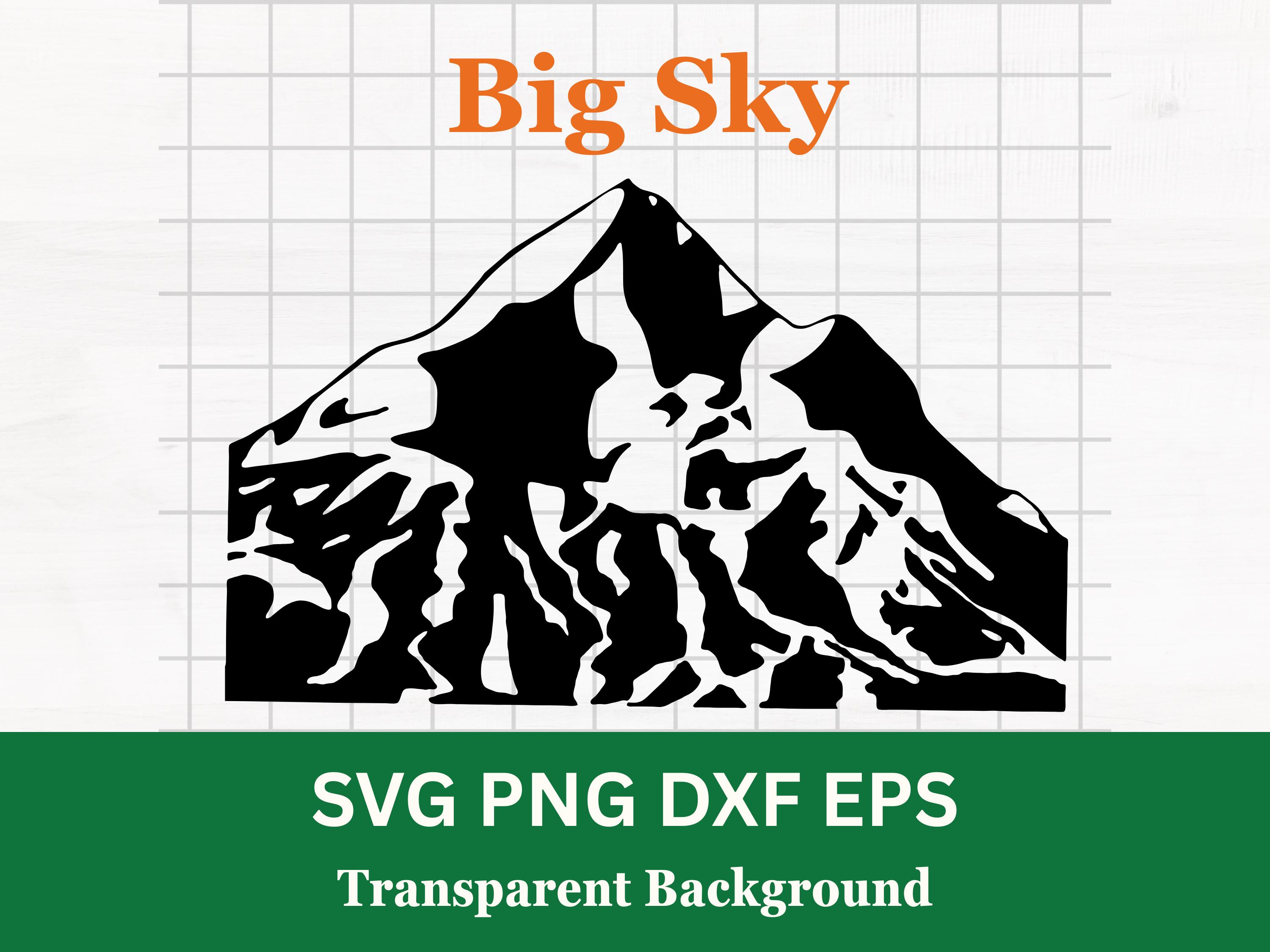 Lone Mountain Svg | Big Sky Montana | Clip Art and Vector Files