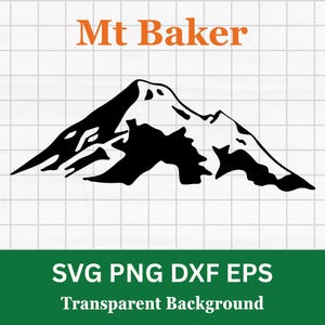 Mount Baker svg II North Cascades Washington | vector minimalist clip art | Personal and Commercial use