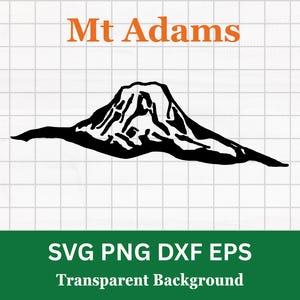 Monte Adams svg | Montanha Washington | Vetor de clipart de natureza selvagem para uso pessoal e comercial