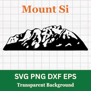 Mount Si svg | Seattle Washington | mountain outline Clip art for personal and commercial use
