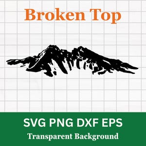 Broken Top svg | Góry Cascade Bend Oregon | clipart do użytku osobistego i komercyjnego