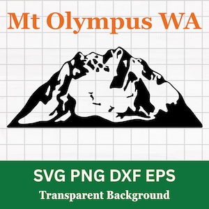 Monte Olimpo Washington svg / Parco nazionale olimpico / clip art di contorno di montagna disegnato a mano per uso personale e commerciale