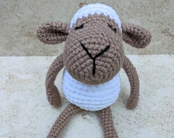 Sleepy Sheep, Crochet Sheep, Sheep Plush, Plushie