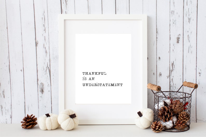 Thankful Printable Home Decor Thanksgiving Decor image 0