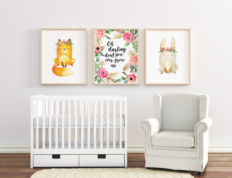 Nursery Print Bundle of 3 Nursery Prints Nursery Decor Etsy
