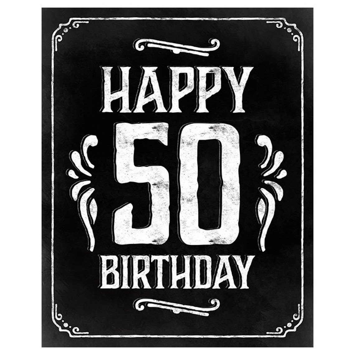 Birthday sign printable. 50th birthday party decorations. 50th | Etsy